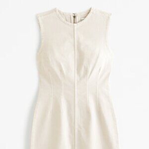 Abercrombie NWT New Cream Medium M Tall Shell Denim Mini Dress